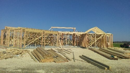 New home being constructed